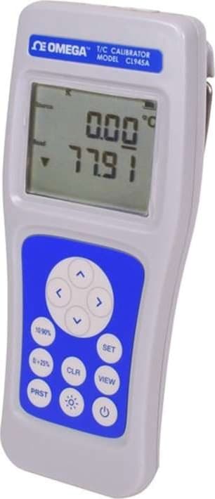 Omega Engineering CL940A - Thermocouple Calibrator, Industrial, Handheld, +/- 0.003 % (Rdg) +/- 5 Microvolt Accuracy, Supports K, J, E, T Types, 500 hours, Read & Source Signals, CL940 Series