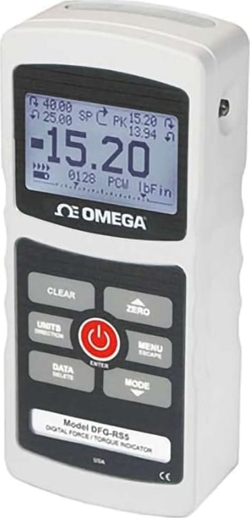 Omega Engineering DFG-RS5 - Advanced Digital Force Gauge, +/- 0.1 % Accuracy, 0.1 % to 0.25 % Class, 7000 Hz Sampling Rate, Indicators, DFG-RS5 Series