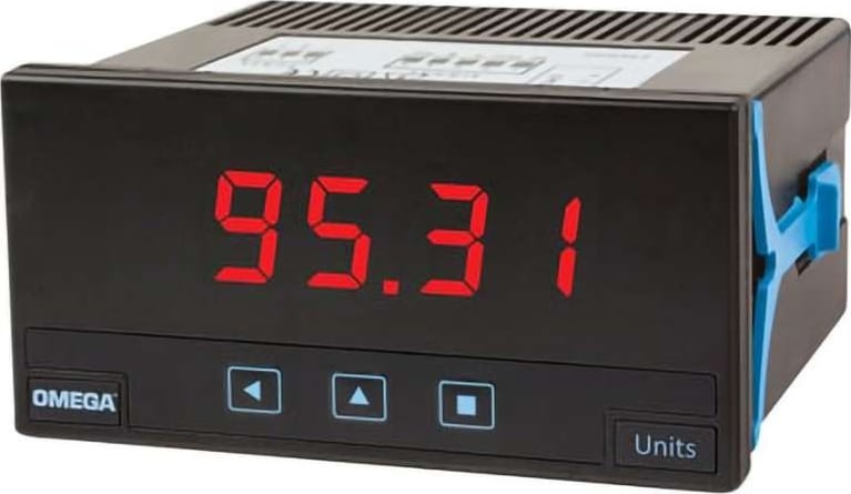 Omega Engineering DP20 - Multi-signal Panel Meter, Universal I/P, Temperature, Process, Power, 1/8 DIN, 3.5 Digit, Red Color LED Display, AC/DC Supply, DP20 Series