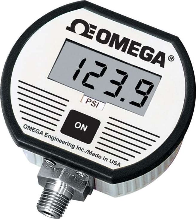 Omega Engineering DPG1000B-100G - Digital Pressure Gauge, 0 psi to 100 psi, +/- 0.25 %, 1/4' NPT Male, 3.5 Digit, Battery Powered, DPG1000 Series