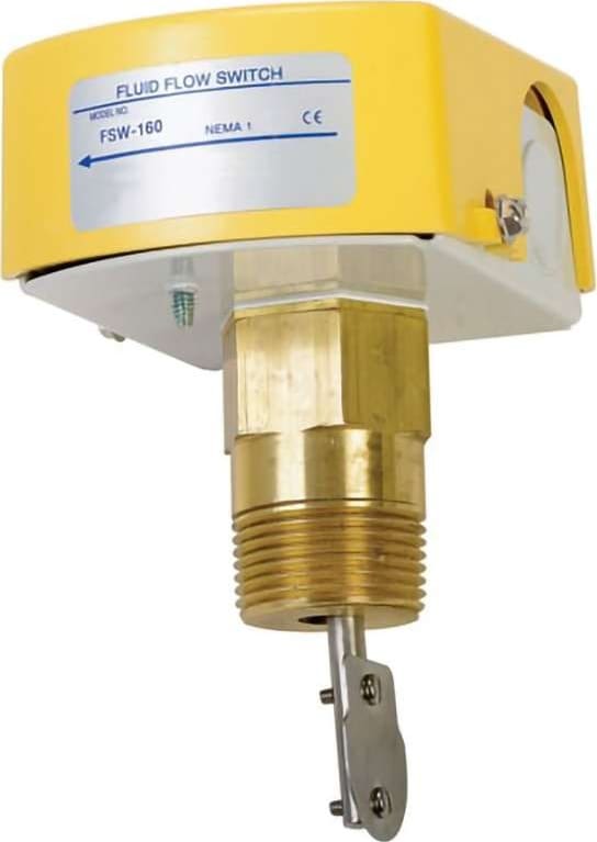 Omega Engineering FSW-160 - Flow Switch, Paddle, Heavy Duty, Liquid, 4 GPM to 500 GPM, 15 A SPDT, 1', NPT Male, +/- 1 % Accuracy, 316 SS, 304 SS, Brass, EPDM