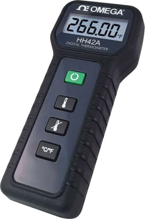 Omega Engineering HH42A - Digital Thermistor Thermometer, Ultra-High Accuracy & Resolution, 2252 Ohm @ 25 C, 9 V, Phone Plug, 1-CH, +/- 0.02 C, -20 C, 130 C