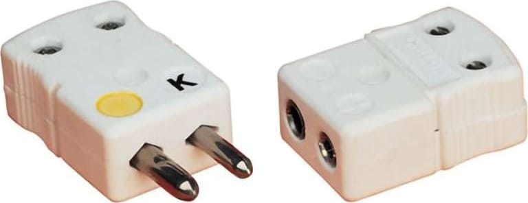 Omega Engineering NHX-K-F - Standard Thermocouple Connector, Ceramic, Ultra High Temp, 2 Pins, Female, K Type, -29 C to 650 C (-20 F to 1200 F), ANSI, Solid Pins, NHX Series