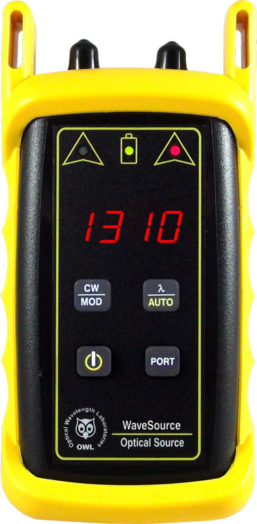 OWL WS-VSDST WaveSource Dual SM Laser Source (1310 / 1550 nm) with integrated VFL, ST Connector