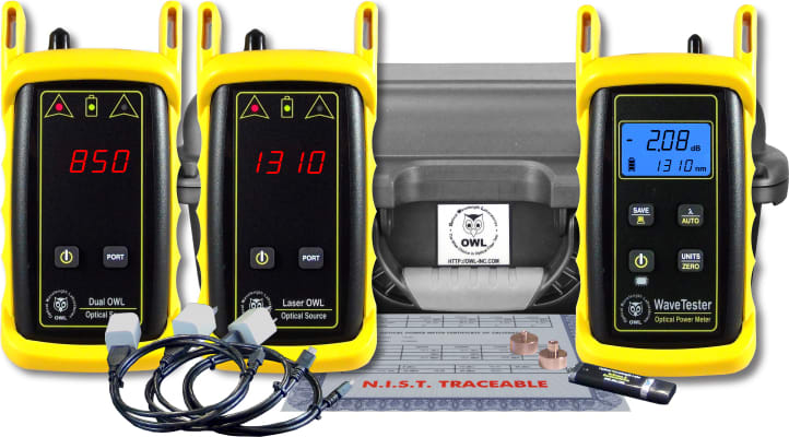 OWL KIT-WT-D285ST-L213ST WaveTester / Dual OWL 850 / Laser OWL 1310 Test Kit
