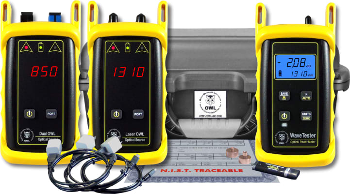OWL KIT-WT-D2SC-L2ST WaveTester / Dual OWL / Laser OWL Test Kit - SC, ST Connectors