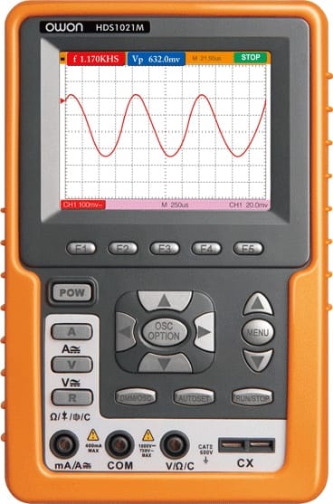 OWON HDS1021M Handheld 20 Mhz 1 Channel 100ms/s Digital Storage Oscilloscope & Multimeter