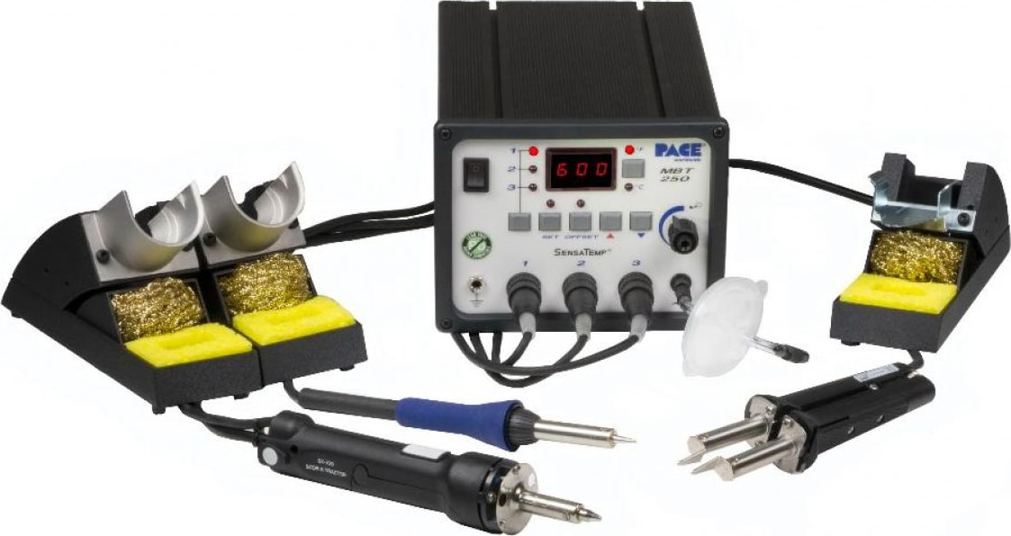 Pace MBT250-SDT Rework System - with PS-90 Iron, SX-100 Desoldering Iron and TT-65 Tweezer