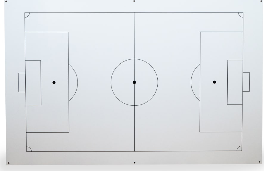 Panls Soccer4x6 - 4ft x 6ft Magnetic CeramicSteel Whiteboard w/ Soccer Field Diagram & Standoff Mounting System