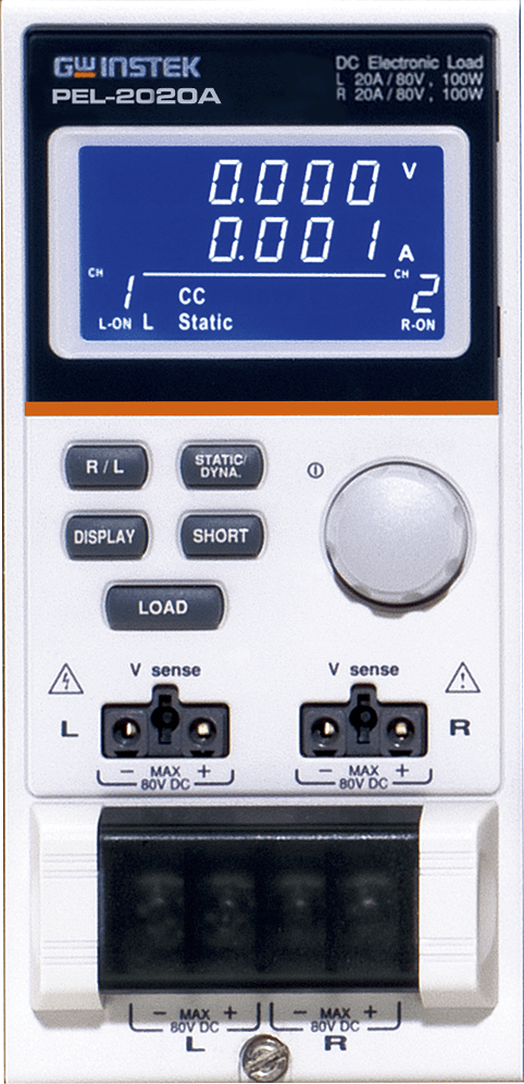 Instek PEL-2020A - Dual Channel DC Load Module, 1-80V, 20A, 100W (x2)