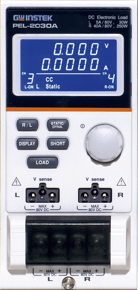 Instek PEL-2030A - Dual Channel DC Load Module, 1-80V, 5A, 30W / 1-80V, 40A, 250W