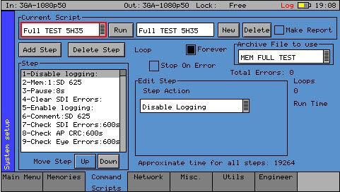 Phabrix PHSXOS - Command Scripts with Print Report Option