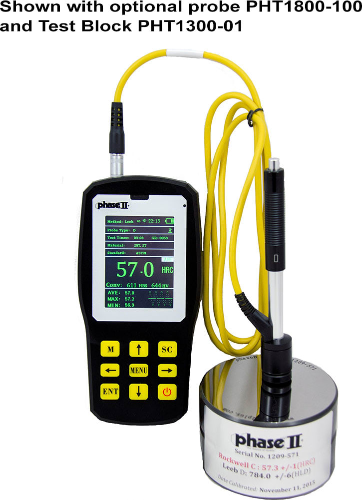 Phase II+ PHT-6011 - Ultrasonic Hardness Tester with Long 1kg Probe