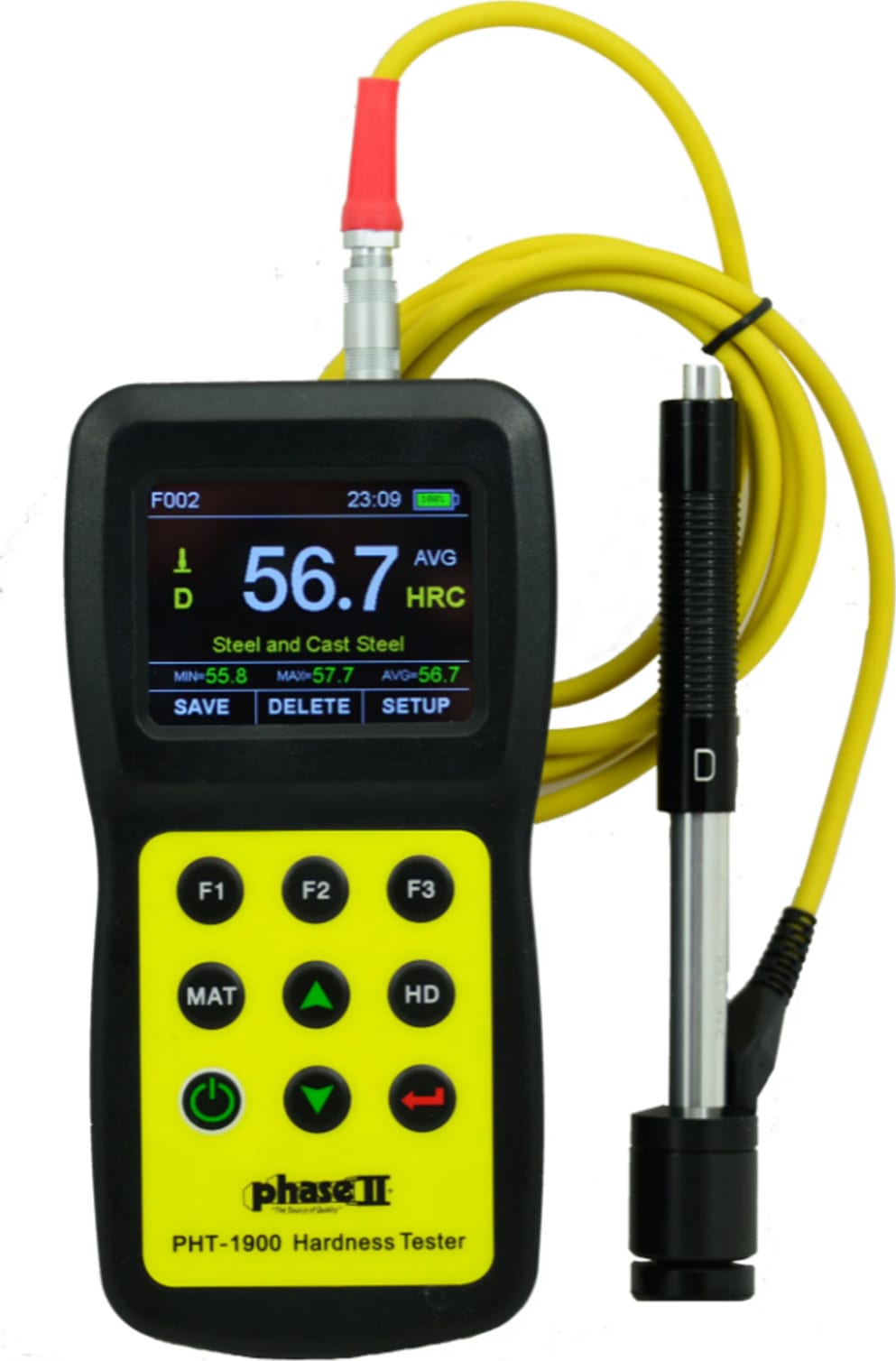 Phase II+ PHT-1900C - Portable Hardness Tester w/ Color Display-Multi-Function & Certified Test Book