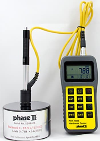Phase II+ PHT-1800C - Portable Hardness Tester w/Certified Test Block