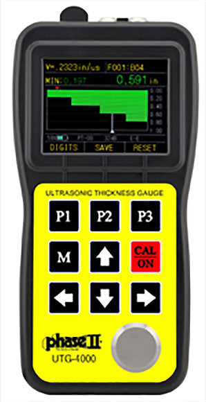 Phase II+ UTG-4000 Ultrasonic Thickness Gauge with A and B Scan