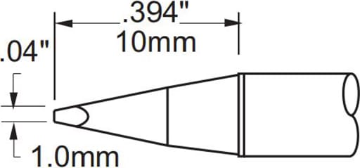 Metcal PHT-650315 Tip, Chisel, 1mm (0.039In), 30 Deg
