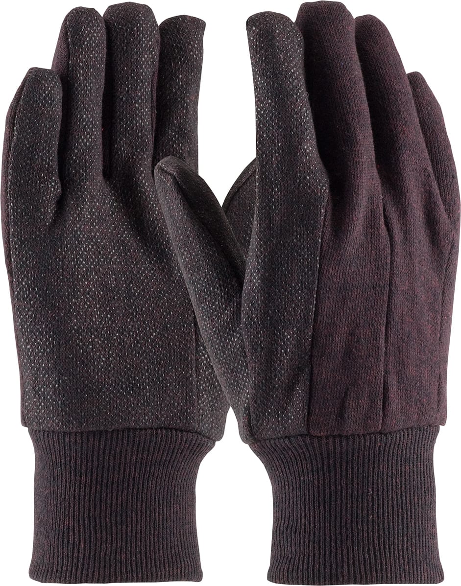PIP 95-809PD - Work Gloves, Cotton Jersey, Mens (Brown)
