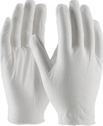 PIP 97-500J - CleanTeam Men's Gloves, Cotton Lisle, Unhemmed