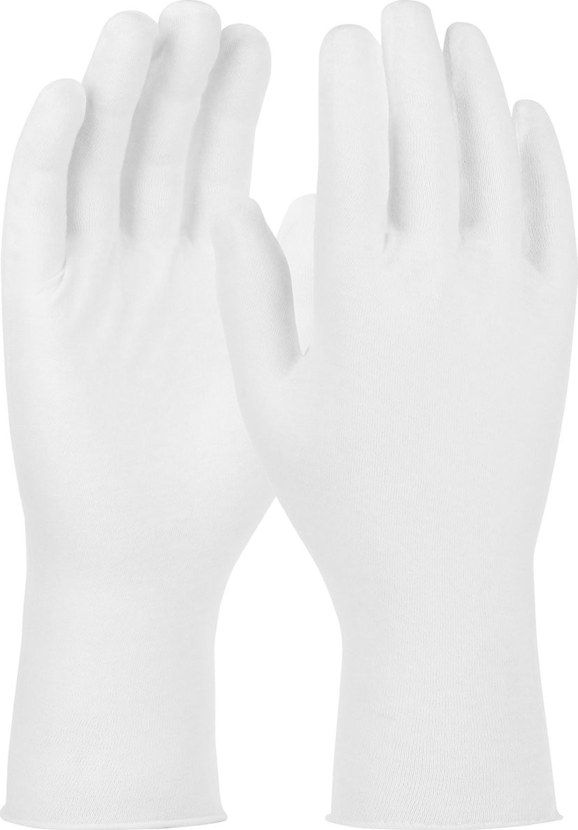 PIP 97-501/12 - CleanTeam Premium, Light Weight 12' Cotton Lisle Inspection Gloves w/Unhemmed Cuff (12 Pairs)