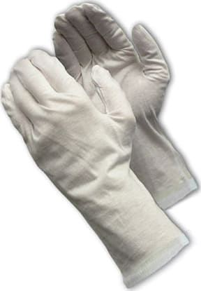 PIP 97-520/12R - Medium Weight Cotton Lisle Inspection Glove w/Rolled Hem Cuff, 12', 12 Pair Per Dozen