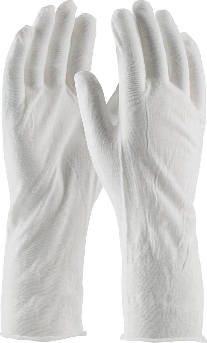 PIP 97-520/14 - Medium Weight Cotton Lisle Inspection Glove w/Unhemmed Cuff, 14', 12 Pair Per Dozen