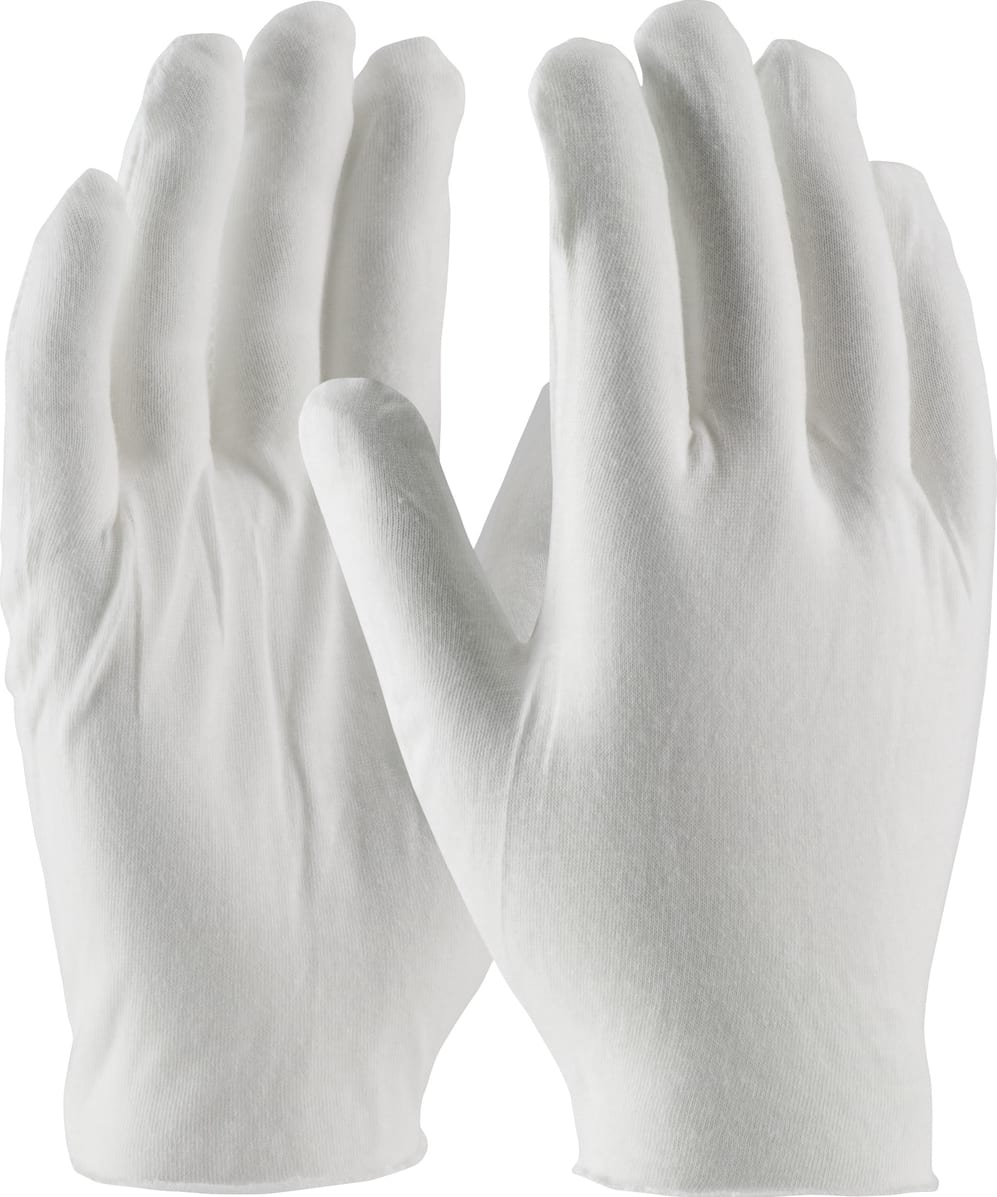 PIP 97-520J - Medium Weight Cotton Lisle Inspection Glove w/Unhemmed Cuff, Jumbo Size, 12 Pair Per Dozen