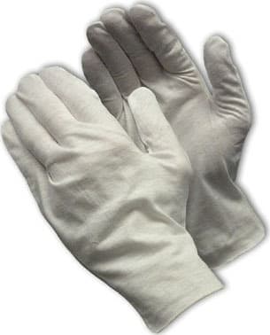 PIP 97-521/10 - Medium Weight Cotton Lisle Inspection Glove w/Unhemmed Cuff, 10.5', 12 Pair Per Dozen