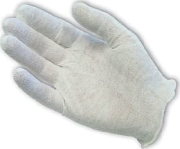 PIP 97-521H - CleanTeam Women's Gloves, Cotton Lisle, Overcast Hem, Medium Weight, 24/Pk (White)