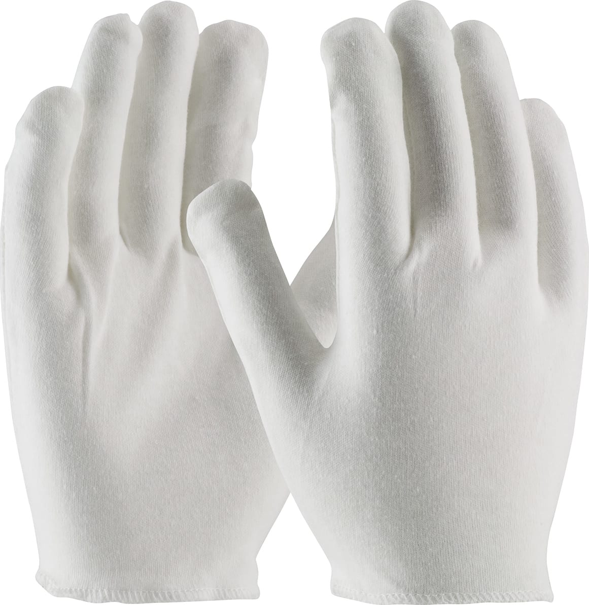 PIP 97-540H - CleanTeam Heavy Weight Cotton Lisle Inspection Gloves w/Overcast Hem Cuff - Men's (12 Pairs)