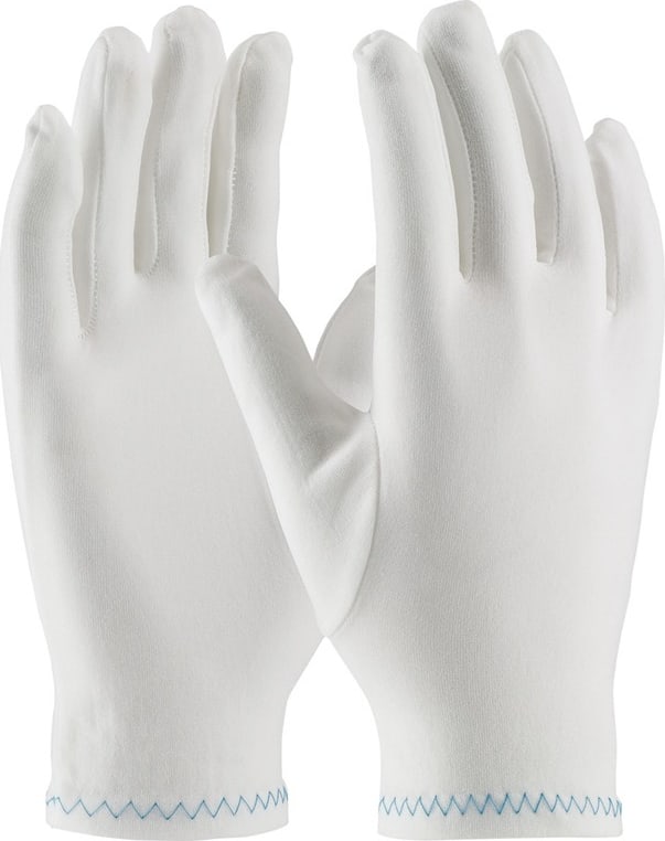 PIP 98-712 - Gloves, Stretch Nylon, Zig Zag Stitched Rolled Hem, Mens, White, Sold/Dozen