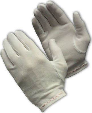 PIP 98-701 - CleanTeam Heavy Weight Stretch Nylon Inspection Glove w/ Zig-Zag Stitched Rolled Hem - Ladies', 50 Dozen/Case (White)