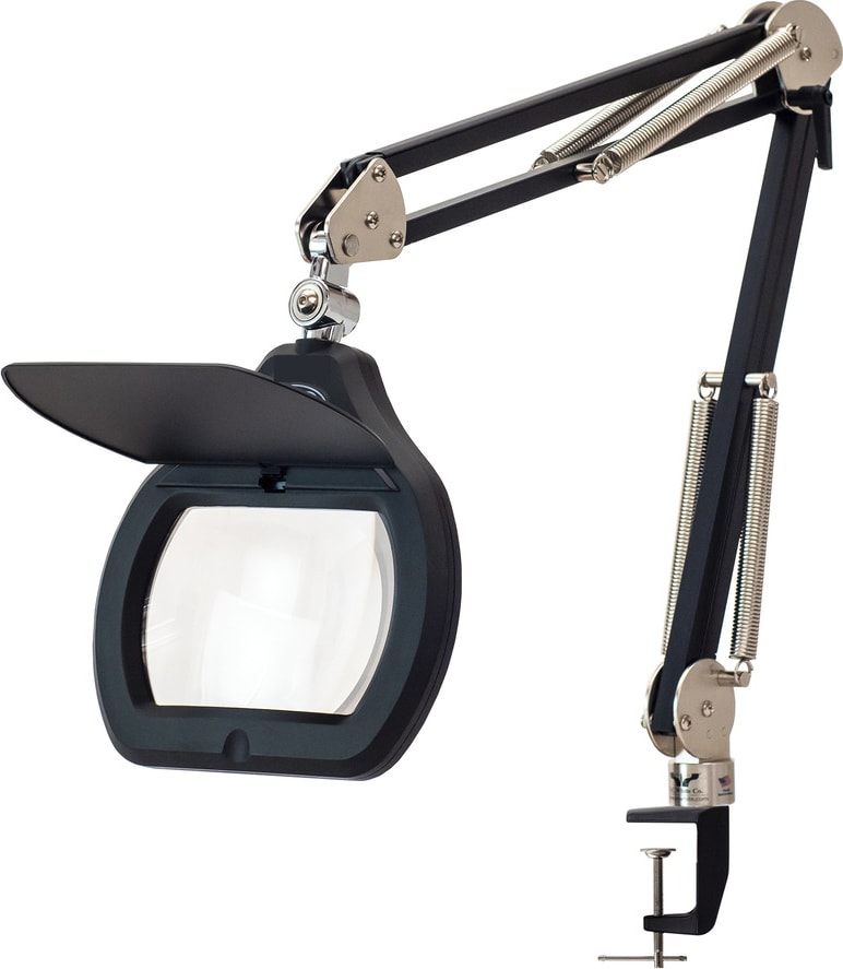 Techni-Pro PL-TE-REC-B - Metal Articulating Arm, 3.5 Diopter, 43' Reach, LED Magnifier, 120V, Black