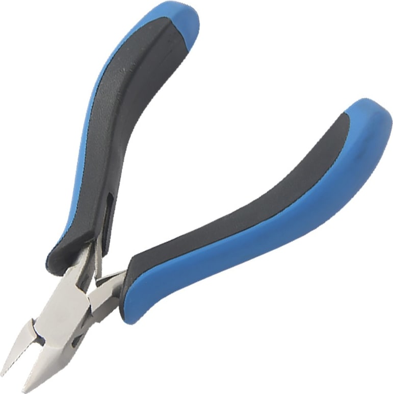 Techni-Pro PLR-177 - Cutter, Taper Head, Lazer Flush, 4.75' OAL, Black/Blue Handle, Stainless Steel