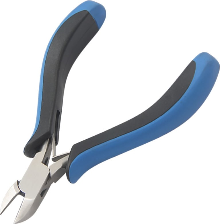 Techni-Pro PLR-178 - Cutter, Diagonal, Round, Semi Flush, 4.75' OAL, Black/Blue, Stainless Steel