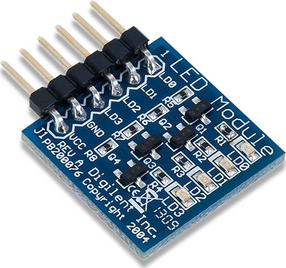 Digilent PmodLED - Four High-Brightness LEDs