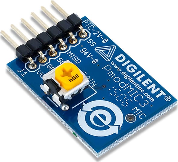 Digilent PmodMIC3 - MEMS Microphone with Adjustable Gain