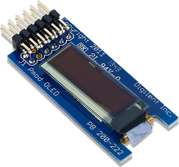 Digilent PmodOLED - 128 x 32 Pixel Monochromatic OLED Display