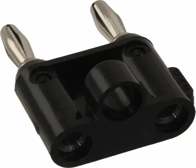 Pomona MDP-0 - Stackable Double Banana Plug with Cable Guide, Solderless, Black