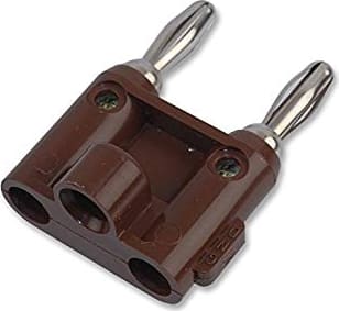 Pomona MDP-1 - Stackable Double Banana Plug with Cable Guide, Solderless, Brown