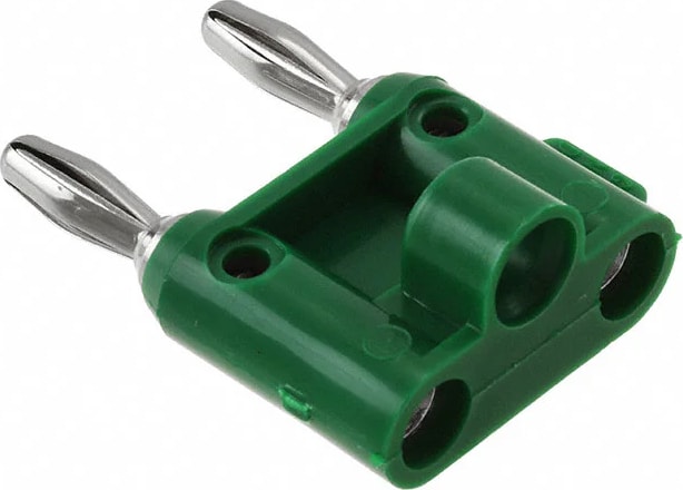Pomona MDP-5 - Stackable Double Banana Plug with Cable Guide, Solderless, Green