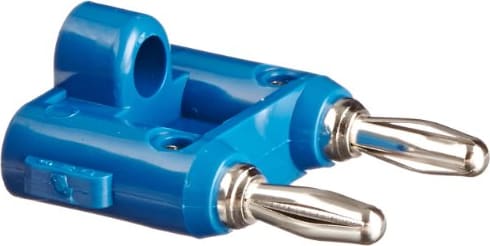 Pomona MDP-6 - Stackable Double Banana Plug with Cable Guide, Solderless, Blue
