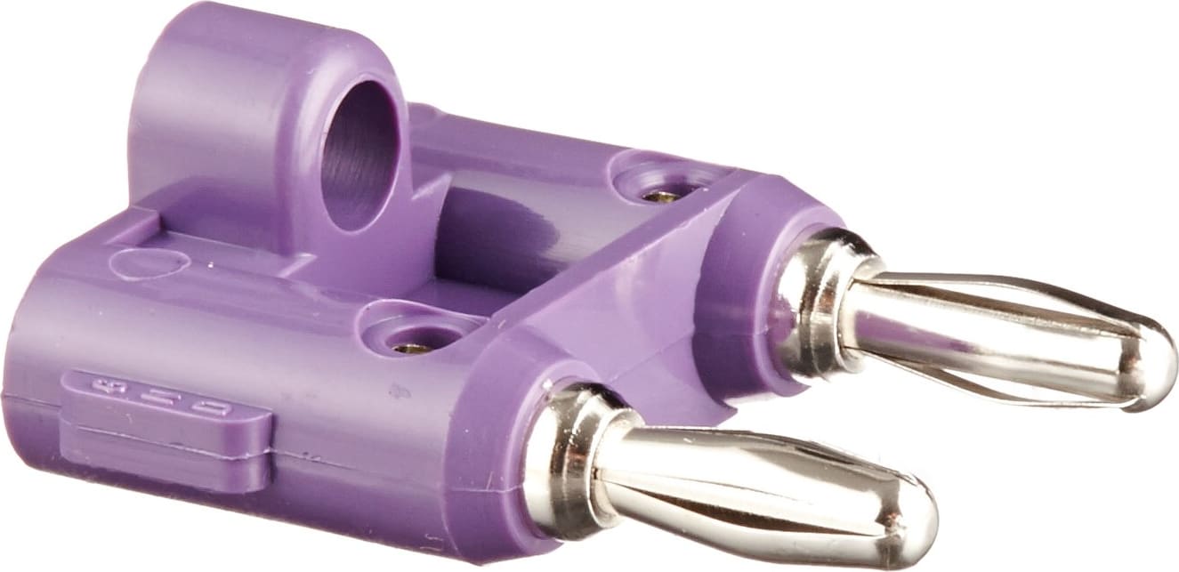 Pomona MDP-7 - Stackable Double Banana Plug with Cable Guide, Solderless, Violet