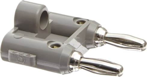 Pomona MDP-8 - Stackable Double Banana Plug with Cable Guide, Solderless, Gray