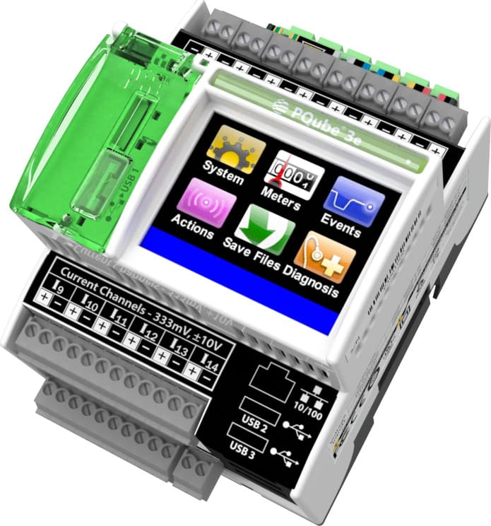 Powerside PQube 3e - Power Analyzer Load Monitoring with 14 Metering Channels