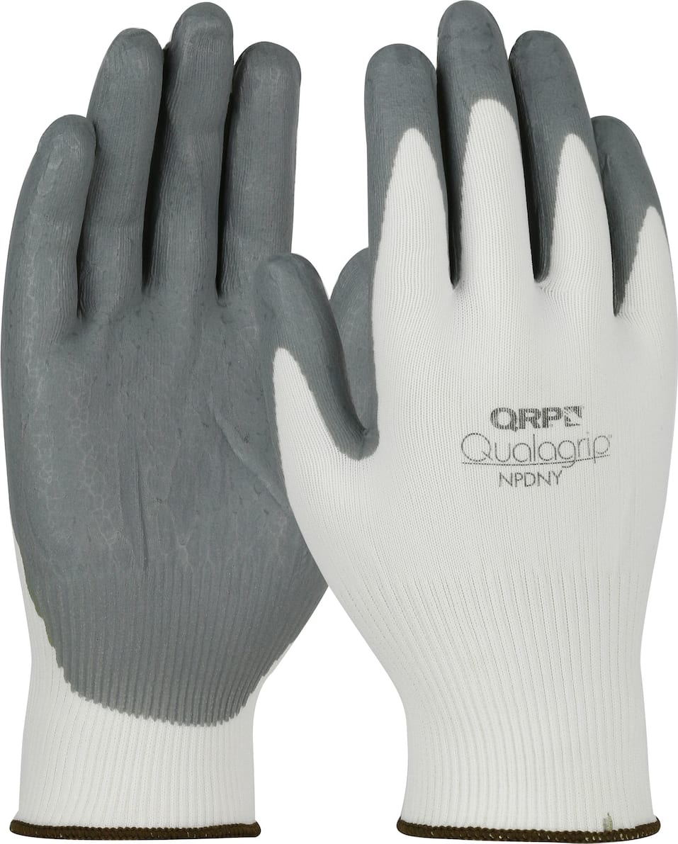QRP NPDNYXL - Qualakote Seamless Knit Nylon Glove w/Nitrile Grip, Coated Palm & Fingers, Large, 120 Pair/Case