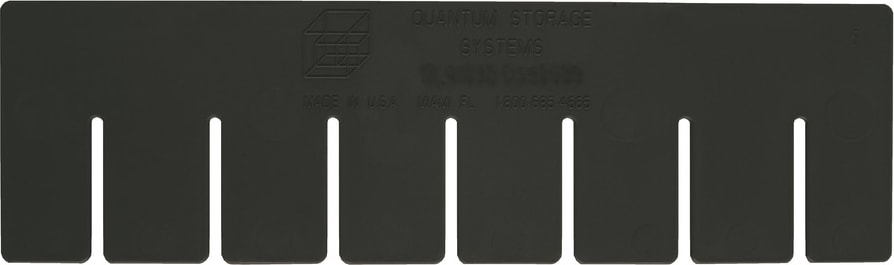 Quantum Storage Systems DS91035CO-PK - Grid Container Short Divider for Tote Box Model DG91035CO, Black, Pack of 6