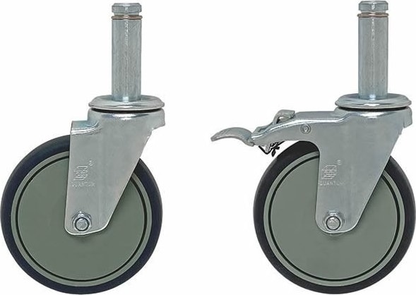 Quantum Storage Systems WR-00H - Thermoplastic Resin Casters, 4 Swivel, 2 with Brake