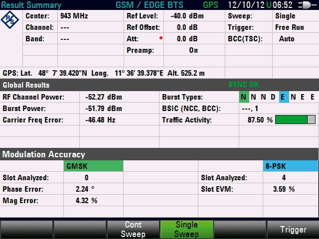 Rohde and Schwarz FSH-K10 - Analysis of GSM/GPRS/EDGE Transmit Signals Option for FSH