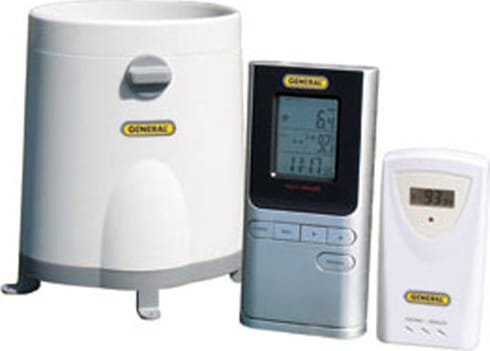 General Tools RGR150 - Wireless Rain Gauge With Thermometer And Clock